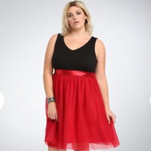 Torrid Red Tulle Party Dress 
